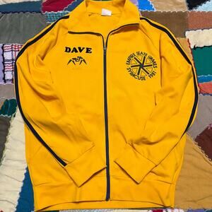 Vintage 1981 Empire State Games Syracuse NYC Wresting Yellow Track Jacket Small